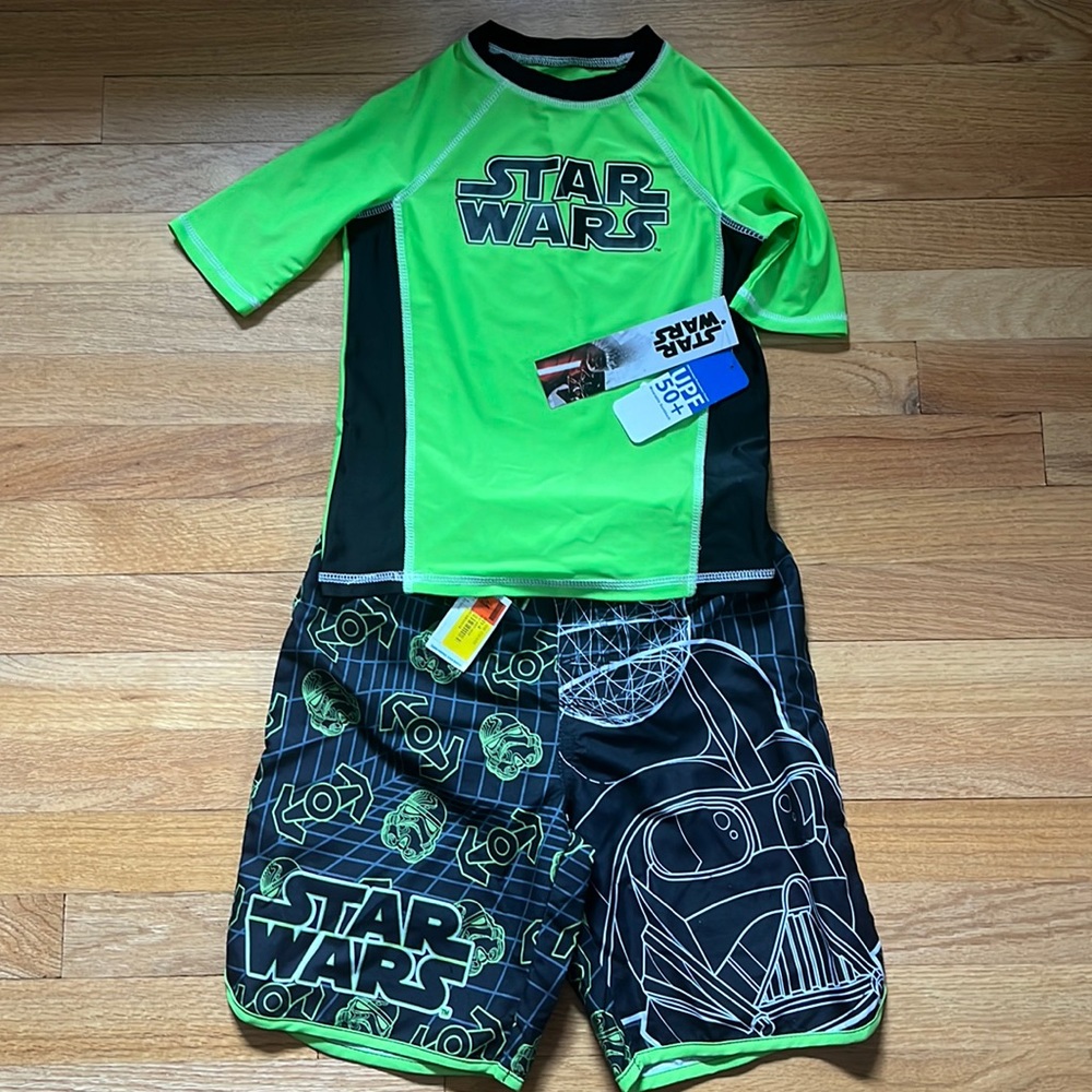 NWT Star Wars Boys Swim set Size 7/8